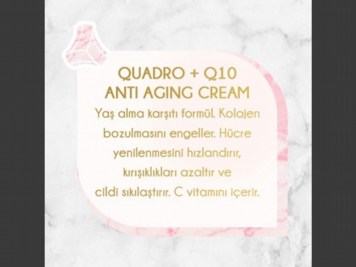 Quadro+ Q10 Kırışıklık Karşıtı Krem /  QUADRO + Q10 ANTI AGING CREAM, 50 ml/1,7 oz  